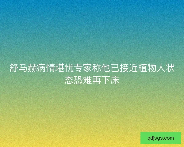 舒马赫病情堪忧专家称他已接近植物人状态恐难再下床
